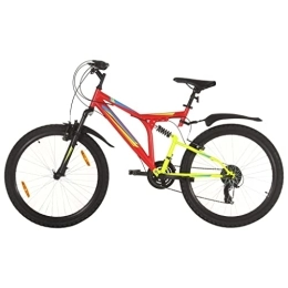 TALCUS Fat Tyre Mountain Bike TALCUS Sporting Goods With Mountain Bike 21 Speed 26 inch Wheel 49 cm Red