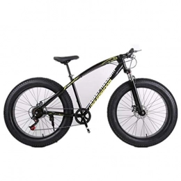Tbagem-Yjr Fat Tyre Mountain Bike Tbagem-Yjr 26 Inch Wheel Mens Mountain Bike, Wide Tire City Road Bicycle For Adults (Color : Black, Size : 21 speed)