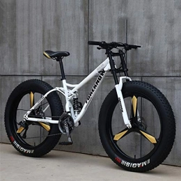 TXX Fat Tyre Mountain Bike TXX 4.0 21 / 24 / 27 26 Inches Fat Bicycle Speed, Off-Road Racing Snow Bike, The Damper Shift Fork Type High School Student MTB SUV /  White / 21 Speed