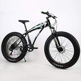 U/A Bike U / A Fixed Gear Bike Mountain Bike Snow Bike Beach Mountain Bike High Carbon Steel 26 Inch 7 Speed Fat Tire Mountain Bike Black