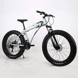 U/A Bike U / A Fixed Gear Bike Mountain Bike Snow Bike Beach Mountain Bike High Carbon Steel 26 Inch 7 Speed Fat Tire Mountain Bike Silver