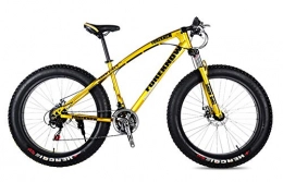 WANG-L Fat Tyre Mountain Bike WANG-L 20 / 24 / 26 Inch Mountain Bikes Double Disc Brake Variable Speed 4.0 Fat Tire Snowfield Beach MTB Bicycle, Gold-24inch / 21speed