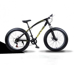 JYTFZD Fat Tyre Mountain Bike WENHAO Mountain Bikes, 26 Inch Fat Tire Hardtail Mountain Bike, Dual Suspension Frame and Suspension Fork All Terrain Mountain Bicycle, Men's and Women Adult, 24 speed, Black spoke ( Color : 21 Speed )