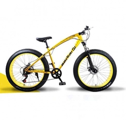 JYTFZD Fat Tyre Mountain Bike WENHAO Mountain Bikes, 26 Inch Fat Tire Hardtail Mountain Bike, Dual Suspension Frame and Suspension Fork All Terrain Mountain Bicycle, Men's and Women Adult, 24 speed, Black spoke ( Color : 24 Speed )