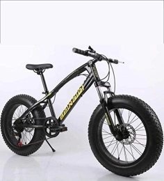 WJSW Bike WJSW Fat Tire Mens Mountain Bike, Double Disc Brake / High-Carbon Steel Frame Bikes, Beach Snowmobile Bicycle, 7 speed