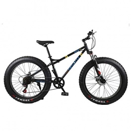 WQY Fat Tyre Mountain Bike WQY Mountain Bike 4.0 Fat Tire Mountain Bicycle 26 Inch High Carbon Steel Beach Bicycle Snow Bike, Black, 7 speed