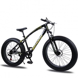 WYX Fat Tyre Mountain Bike WYX 7Speed 24 / 26In Fat Bike Mountain Bike Snow Bicycle Shock Suspension Bicycle Snow Bikes Front And Rear Mechanical Disc Brake, b, 26" 7 speed