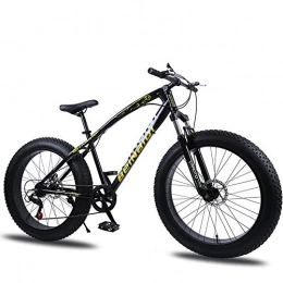 WYX Fat Tyre Mountain Bike WYX 7Speed 24 / 26In Fat Bike Mountain Bike Snow Bicycle Shock Suspension Bicycle Snow Bikes Front And Rear Mechanical Disc Brake, b, 26"× 7 speed
