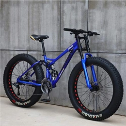 WYX Mountain Bikes, 24" 26" 7-Speed Variable Speed Racing Bikes Fat Tire Mountain Bike, Suspension Fork All Terrain Double Disc Brake Bicycle,d,26" 7speed