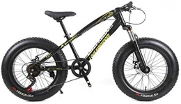 Wyyggnb Fat Tyre Mountain Bike Wyyggnb Mountain Bike, Folding Bike Unisex Mountain Bike 7 Speeds 26 Inch Fat Tire Road Bicycle Snow Bike / Beach Bike With Disc Brakes And Suspension Fork (Color : Black, Size : 7 Speed)