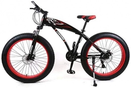 Wyyggnb Fat Tyre Mountain Bike Wyyggnb Mountain Bike, Mountain Bike, Folding Bike 24 Inch Mountain Bike Wide Tire Disc Shock Absorber Student Bicycle 21 Speed Gear For 145Cm-175Cm (Color : Red)