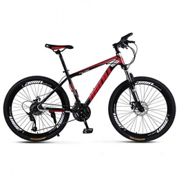 XER Fat Tyre Mountain Bike XER Mens' Mountain Bike, High-carbon Steel 27 Speed Steel Frame 26 Inches Spoke Wheels, Fully Adjustable Front Suspension Forks, Black, 21speed