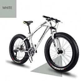 XIAOFEI Bike XIAOFEI High Grade Style 'Snow Bike Cycle Fat Tyre, 26 / 24 Inch Double Disc Brake Mountain Snow Beach Fat Tire Variable Speed Bicycle, Bike Features Lasting Tyres, White, 24