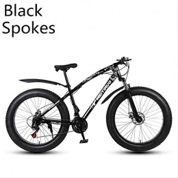 xmb Fat Tyre Mountain Bike xmb Black spokes Adult off-road bicycles, men and women mountain bikes with full suspension, fat tires high carbon steel suspension youth men and women mountain bikes (24-speed)