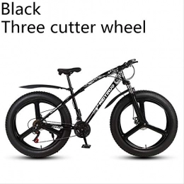 xmb Fat Tyre Mountain Bike xmb Black three cutter wheel set Adult off-road bicycles, men and women mountain bikes with full suspension, fat tires high carbon steel suspension youth men and women mountain bikes (21-speed)