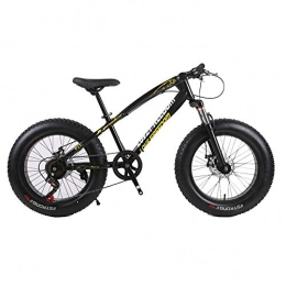XNEQ Fat Tyre Mountain Bike XNEQ 26-Inch 7-Speed / 21-Speed Dual-Disc Brake Wide-Tire Off-Road Variable Speed Vehicle, Double Shock Absorber Bicycle, Snowmobile ATV, Black, 21Speed