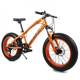 XNEQ Fat Tyre Mountain Bike XNEQ Fat Tire Mens Shift Mountain Bike, Rear-Wheel Disc Brakes, Medium High-Tensile Steel Frame, 7 / 21 / 24-Speed, 20-Inch Wheels, 1, 7Speed