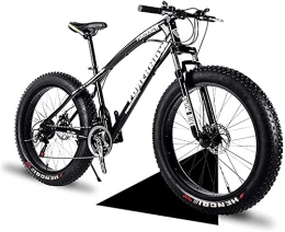 XUERUIGANG Fat Tyre Mountain Bike XUERUIGANG Fat Bike 20" / 24" / 26" Wheel Size and Men Gender Fat Bicycle from Snow Bike, Fashion 21 Speed Full Suspension Steel Double Disc Brake Mountain Bike Bicycle Essential travel tools Black