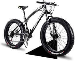 XUERUIGANG Fat Tyre Mountain Bike XUERUIGANG Fat Bike 26" / 24" 20" / Wheel Size and Men Gender Fat Bicycle from Snow Bike, Fashion 21 Speed Full Suspension Steel Double Disc Brake Mountain Bike Bicycle Essential travel tools Black