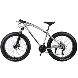 YANGSANJIN Mountain Bikes, 26 Inch High Carbon Steel 24Speed, Dual Disc Brakes, 4.0-Inch Wide Tires Snow Bicycles for Men and Women Outdoor