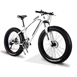 YCHBOS Fat Tyre Mountain Bike YCHBOS 26 Inch Adult Mountain Bike Fat Wheel, 21 / 27 Speed Lightweight High-Carbon Steel Frame Dual Beach Cruiser Fat Tire Bicycle, Dual Disc Brakes and Front SuspensionA-21 Speed