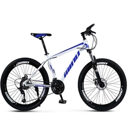 YGTMV Fat Tyre Mountain Bike YGTMV Adult Mountain Bike, 40 Knife High Carbon Steel Shock Absorption Outdoor Bikes 21 / 24 / 27 / 30 Speeds Disc Brakes Fat Bike 26 Inch Student Bicycle, Blue, 21 speed