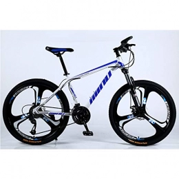 YGTMV Fat Tyre Mountain Bike YGTMV Mountain Bike, 26 Inch Adult High Carbon Steel Shock Absorption 21 / 24 / 27 / 30 Speeds Disc Brakes Fat Bike 6 Knife Adult Outdoor Student Bicycle, Blue, 30 speed