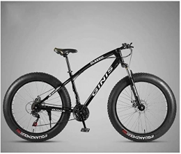 YIHGJJYP Bike YIHGJJYP Mountain Bike 26" Bicycle High-carbon Steel Frame Fat Tire Trail Men's Womens Hardtail with Dual Disc Brake, Black, 21 Speed Spoke