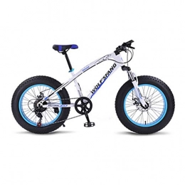 Yiwu Fat Tyre Mountain Bike Yiwu Bicycle Mountain Bike 7 / 21 Speed 2.0"X 4.0"bicycle Road Bike Fat Bike Disc Brake Women And Children Snow Bicycle (Color : White, Size : 7speed)
