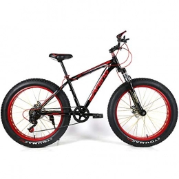 YOUSR Bike YOUSR 26 inch Fatbike fork suspension MTB hardtail with full suspension for men and women Red black 26 inch 27 speed