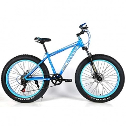 YOUSR Fat Tyre Mountain Bike YOUSR Dirtbike Mountain Bike 24 Inch Dirt Bike 27.5 Inch Men's Bicycle & Women's Bicycle Blue 26 inch 30 speed