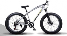 YZPFSD Fat Tyre Mountain Bike YZPFSD Mountain Bikes, 26 Inch Fat Tire Hardtail Mountain Bike, Dual Suspension Frame And Suspension Fork All Terrain Mountain Bicycle, Men's And Women Adult, 7 speed, Gold spoke