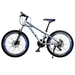 ZTIANR Fat Tyre Mountain Bike ZTIANR Mountain Bicycle, 24 Inch Aluminum Alloy Frame 21 Speed Mountain Bike Shock-Absorbing Front Fork, Disc Brake, Blue