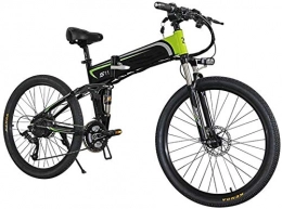 Leifeng Tower Folding Electric Mountain Bike High-speed Mens Mountain Bike Ebikes All Terrain with Lcd Display Folding Electronic Bicycle 1000w 7 Speed 48v 14ah Batttery 26  4 Inch Electric Bike Full Suspension for Men Adult ( Color : Green )