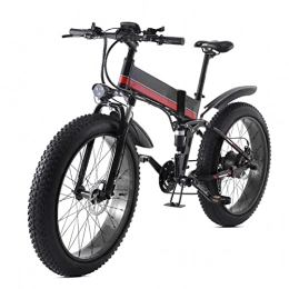 AWJ Bike 1000W Foldable Electric Bike for Adults 24MPH, 26 Inch Mountain Fat Tire Electric Bicycle 48V 12.8Ah 21 Speed Folding E-Bike