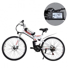 Bewinch Folding Electric Mountain Bike 24 / 26 Inch Electric Mountain Bikes, 8Ah / 384W Removable Lithium Battery Electric Folding Bicycle with Kettle Three Riding Modes, Suitable for Men And Women, B, 26 inch