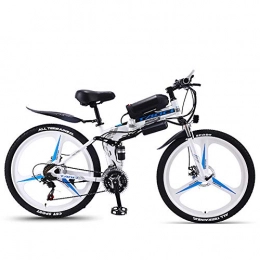 26'' Electric Bike Folding Electric Mountain Bike, With Removable 36V Lithium Battery,24 Speed, For Urban Commuters, Outdoor Travel