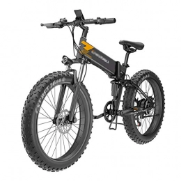 BMXzz Folding Electric Mountain Bike 26'' Electric Mountain Bike, Folding Fat Tire Snow Bike With 48V 10Ah Capacity Lithium-Ion Battery 400W 7 Speed for Sports Outdoor Cycling Travel Commuting