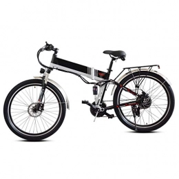 AMGJ Bike 26 Inch Electric Bike, with Seat LCD Display Screen Foldable E Bikes 48V 10.4Ah Rechargeable Lithium Battery, Motor 350W, for Adults Fitness City Commuting, black A, 48V 10.4Ah