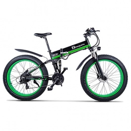 SYLTL Bike 26 Inch Folding E-bike with 48V 12.8AH Detachable Lithium-Lon Battery Mountain Cycling Bicycle 21 Speed Disc Brake Booster