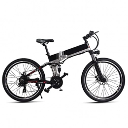 HMEI Folding Electric Mountain Bike 26inch foldable Electric Mountain Bike 500W High Speed 40km / H Fold Electric Bicycle 48V Lithium Battery Hidden Frame Off-Road Ebike (Color : 48V500W)