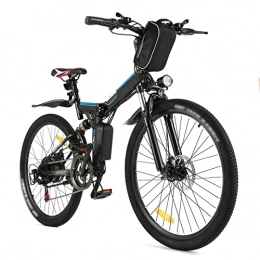 AWJ Bike 350W Electric Mountain Bike for Adults, 36V / 8Ah Removable Battery, 26″ Tire, Disc Brake 21 Speed E-Bike