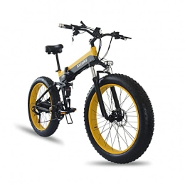 Zgsalvation Folding Electric Mountain Bike 48V 10.4ah Aluminum Alloy Electric Bikes, 26"Electric Bike 7-Speed Transmission Gears Removable Lithium-Ion Battery, 150kg Load Capacity Mountain Bike