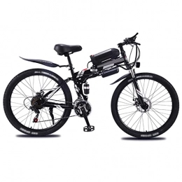 HMEI Bike Adult Foldable Electric Bike 350W High Speed Motor, 10AH Removable 36V Ebike Battery, 21 Speed, 26'' Tire Electric Bike Folding E Bikes (Color : B)