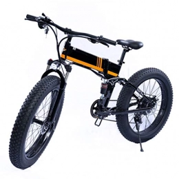 Amantiy Folding Electric Mountain Bike Amantiy Electric Mountain Bike, 26'' Electric Mountain Bike 36V 350W 10Ah Removable Large Capacity Lithium-Ion Battery Dual Disc Brakes Load Capacity 100 Kg Electric Powerful Bicycle (Color : Black)