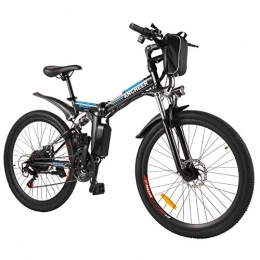 Ancheer Folding Electric Mountain Bike ANCHEER 26" Electric Bike for Adult, 26 inch Foldable Electric Commuter Bicycle with 250W Brushless Motor 36V 8Ah Lithium Battery 21-speed Gear