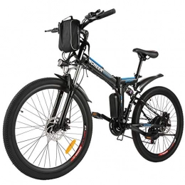 Ancheer Bike ANCHEER 26'' Electric Mountain Bike, 250W Electric Bicycle with Removable 36V 8AH Lithium-Ion Battery for Adults, 21 Speed Shifter (Spoting_Black)