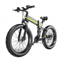AWJ Bike AWJ Foldable Electric Bike 1000W 48V Electric Bicycle 26 Inch 4.0 Fat Tire with 12.8A Battery Electric Mountain Bike