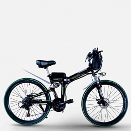 AYHa Bike AYHa Folding Electric Mountain Bike, 350W / 500W 8-15Ah 26 inch Fashion Urban Electric Bike Portable Disc Brake Suitable for Men Women City Commuting, Black, 48V15AH500W