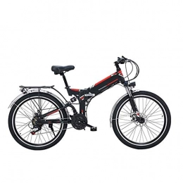 AYHa Bike AYHa Mountain Folding Electric Bike, 21 Speed 300W Motor Removable Dual Battery 26'' Adults City Electric Bike Dual Disc Brakes with Rear Seat, A
